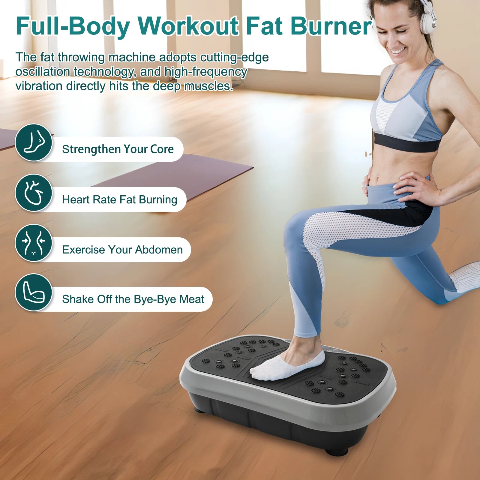 BETTER MOVEMENT Vibration Plate Exercise Machine Fat-Burning Home Fitness Shaping Whole Body Workout
