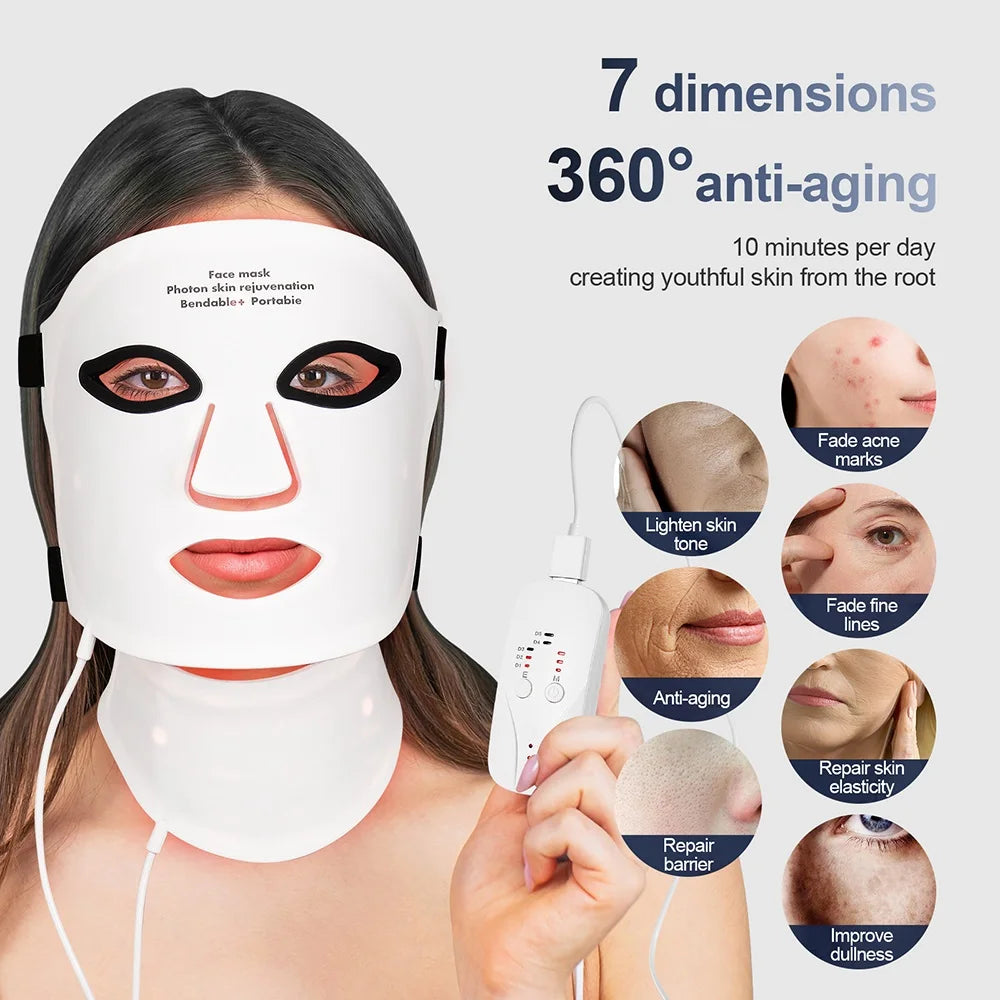 BETTER SKIN Silicone LED Mask Face and Neck 7 Colors