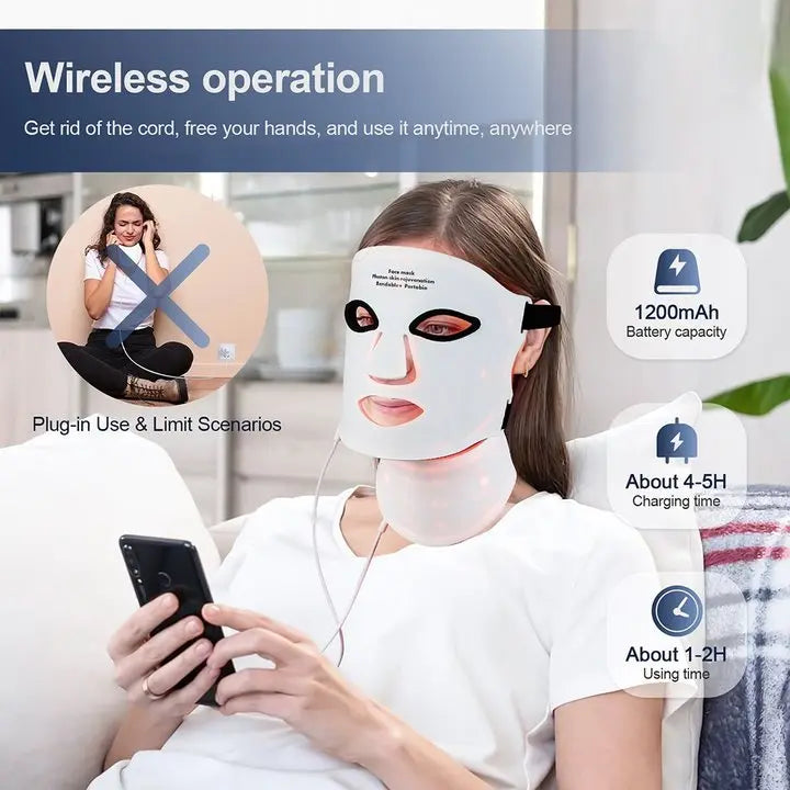 BETTER SKIN Silicone LED Mask Face and Neck 7 Colors